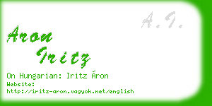 aron iritz business card